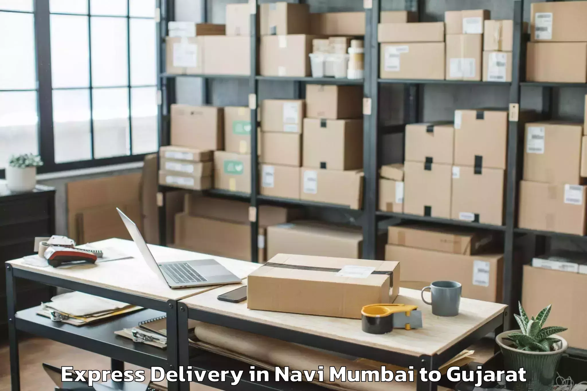 Top Navi Mumbai to Saurashtra University Rajkot Express Delivery Available